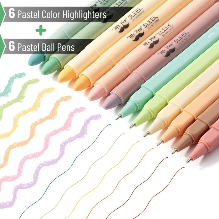 Mr. Pen Gel Highlighters & Pens - 12 Pack No Bleed - Premium  from Mr. Pen - Just $7.95! Shop now at Pat's Monograms