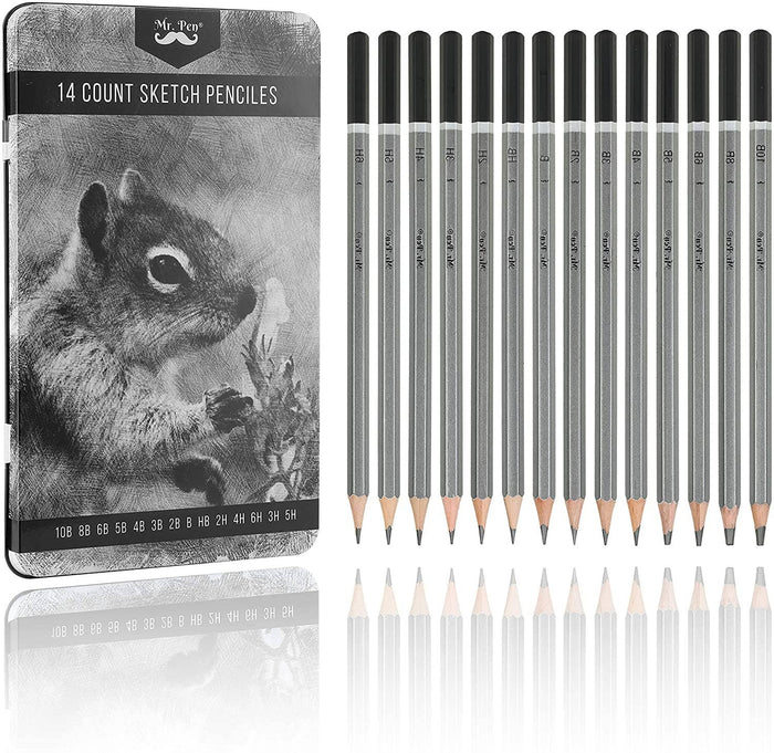 Mr. Pen Sketch Pencils Set - 14 Pack for Artists - Premium Art supplies from Mr. Pen - Just $6.99! Shop now at Pat's Monograms