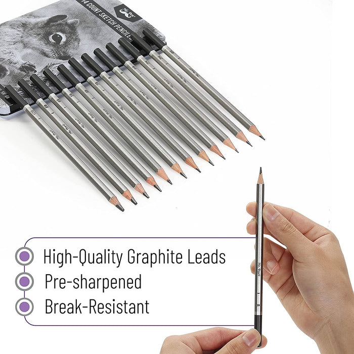 Mr. Pen Sketch Pencils Set - 14 Pack for Artists - Premium Art supplies from Mr. Pen - Just $6.99! Shop now at Pat's Monograms