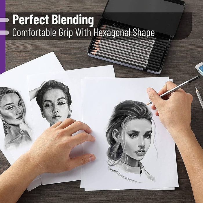 Mr. Pen Sketch Pencils Set - 14 Pack for Artists - Premium Art supplies from Mr. Pen - Just $6.99! Shop now at Pat's Monograms