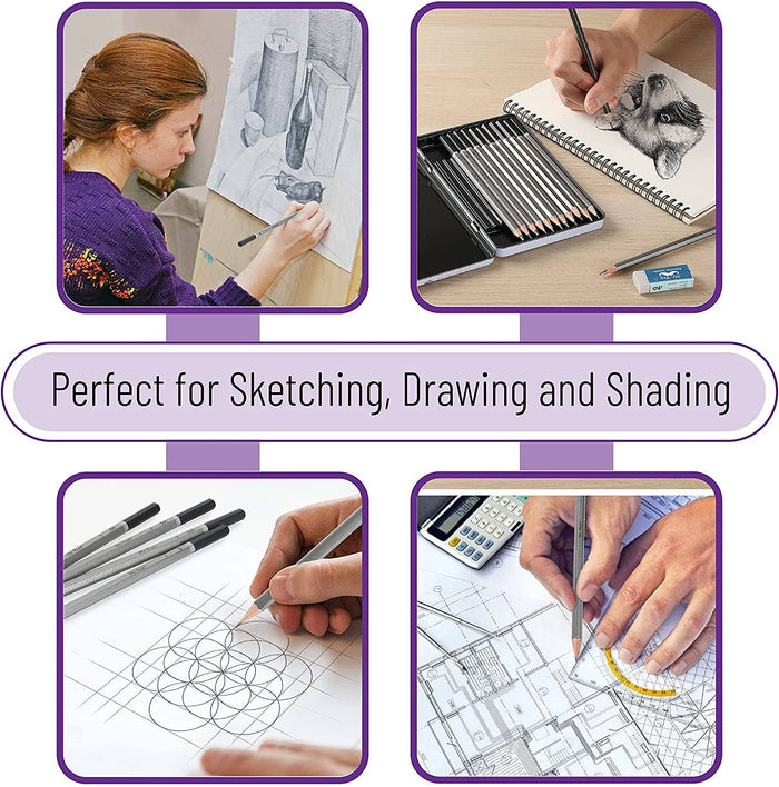 Mr. Pen Sketch Pencils Set - 14 Pack for Artists - Premium Art supplies from Mr. Pen - Just $6.99! Shop now at Pat's Monograms