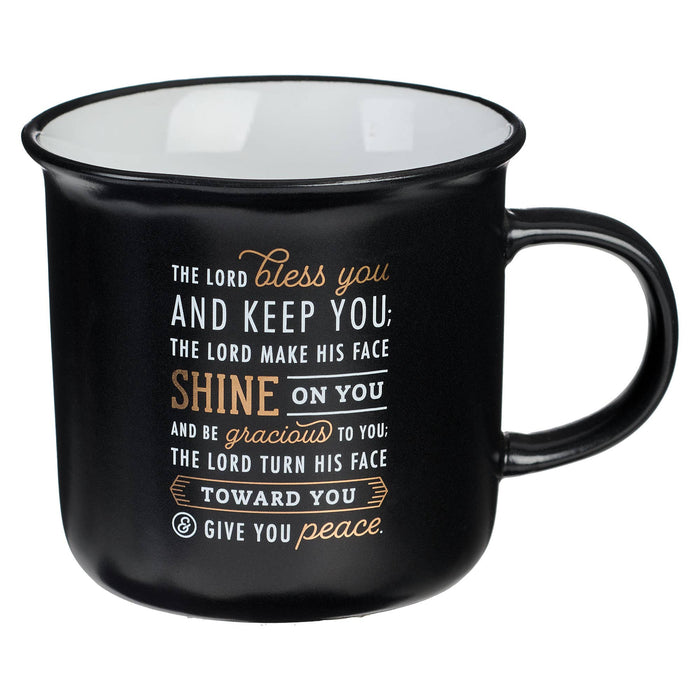 Mug Camp Black/White Bless You & Keep You Num. 6:24-26 - Premium Christian Gift Items from Christian Art Gifts - Just $10.95! Shop now at Pat's Monograms