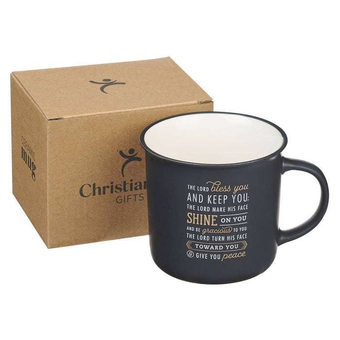 Mug Camp Black/White Bless You & Keep You Num. 6:24-26 - Premium Christian Gift Items from Christian Art Gifts - Just $10.95! Shop now at Pat's Monograms