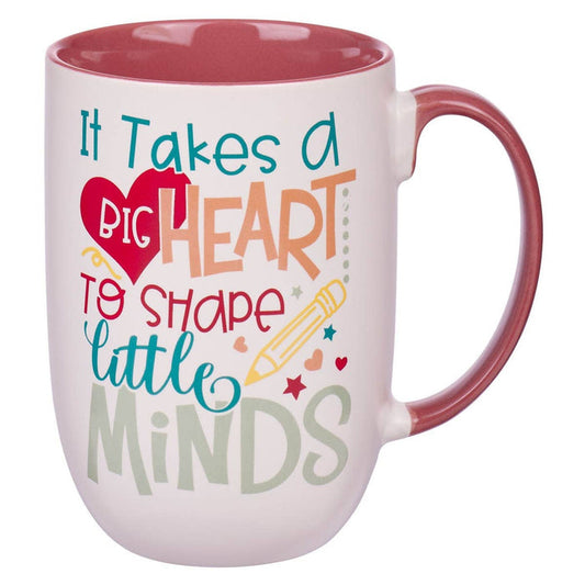 Mug Red Big Heart to Shape Minds - Premium  from Christian Art Gifts - Just $14.95! Shop now at Pat's Monograms