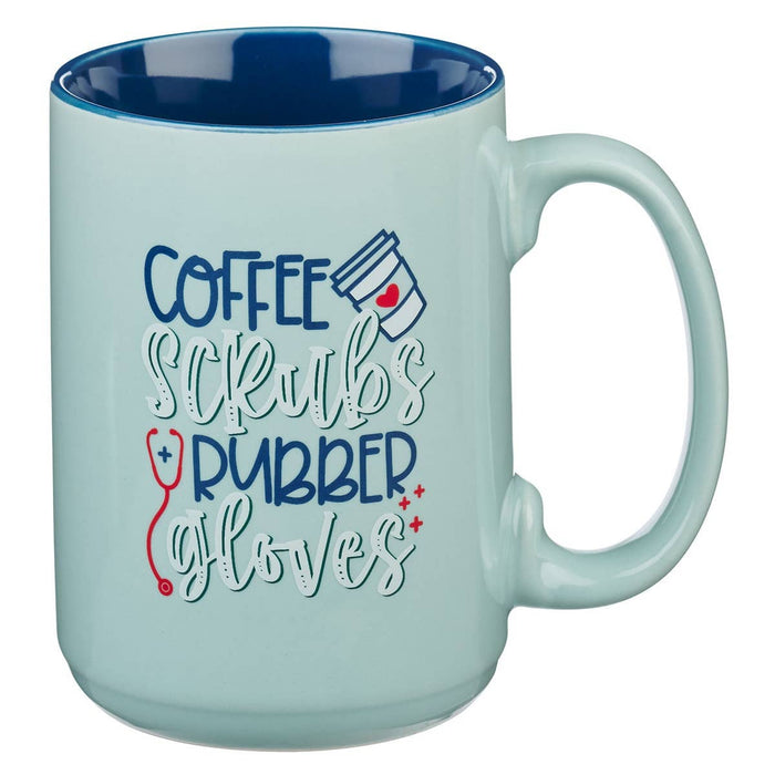 Mug Teal Nurse - Coffee, Scrubs - Premium coffee mug from Christian Art Gifts - Just $14.95! Shop now at Pat's Monograms
