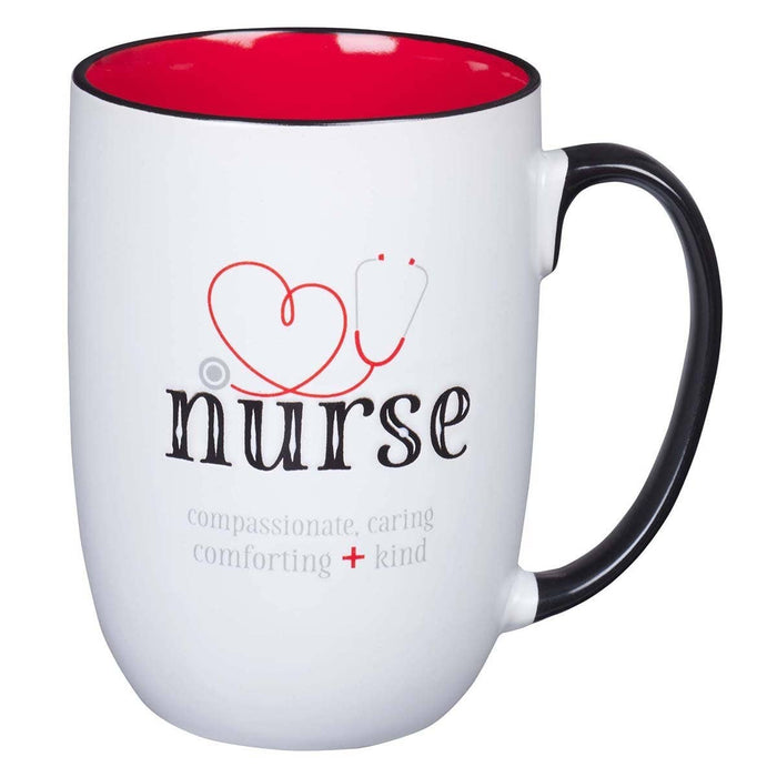 Mug White/Red Stethoscope Nurse - Premium Christian Gift Items from Christian Art Gifts - Just $10.95! Shop now at Pat's Monograms