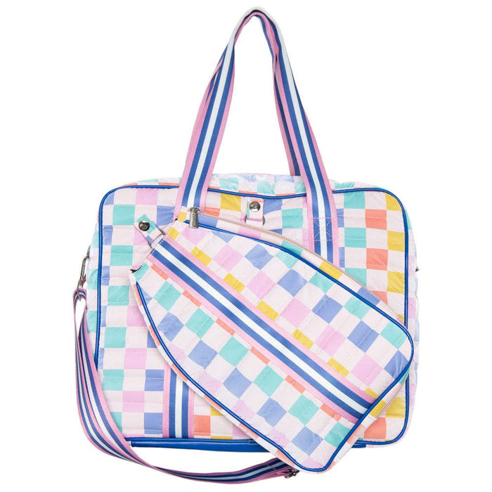 Multicolored Checker Pickleball Bag - Premium Bags and Totes from Katydid - Just $76.95! Shop now at Pat's Monograms
