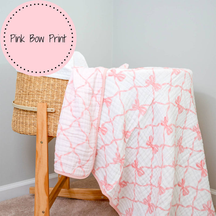 Muslin Quilt Baby & Kids Blanket Beautiful Bows - Premium Baby Blanket from LollyBanks - Just $29.95! Shop now at Pat's Monograms