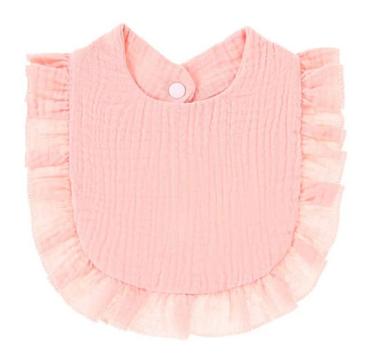 Muslin Ruffle Bib - Premium Baby Accessories from Zsa Zsa & LoLLi - Just $8.95! Shop now at Pat's Monograms