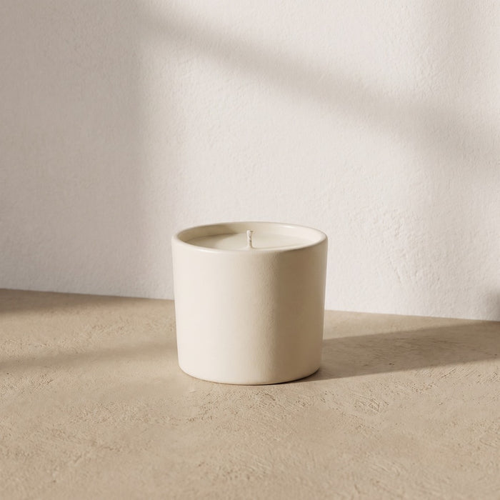 Na Nin Off White Ceramic Candle