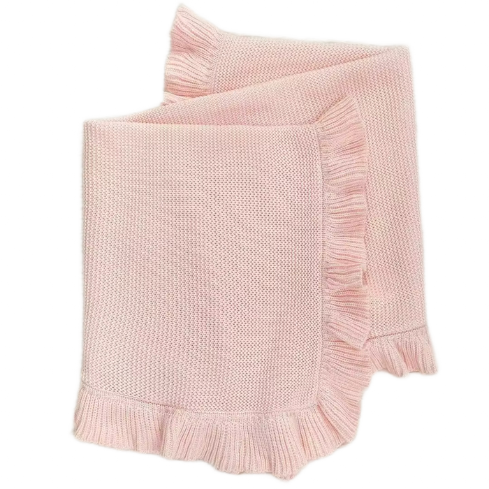 Nap Time Cotton Blanket RUFFLE Edge - Baby Quilt Blanket - Premium Baby Blanket from Zsa Zsa & LoLLi Monogram Blanks - Just $39.95! Shop now at Pat's Monograms