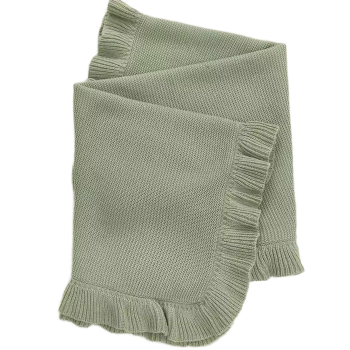 Nap Time Cotton Blanket RUFFLE Edge - Baby Quilt Blanket - Premium Baby Blanket from Zsa Zsa & LoLLi Monogram Blanks - Just $39.95! Shop now at Pat's Monograms