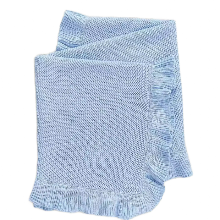 Nap Time Cotton Blanket RUFFLE Edge - Baby Quilt Blanket - Premium Baby Blanket from Zsa Zsa & LoLLi Monogram Blanks - Just $39.95! Shop now at Pat's Monograms