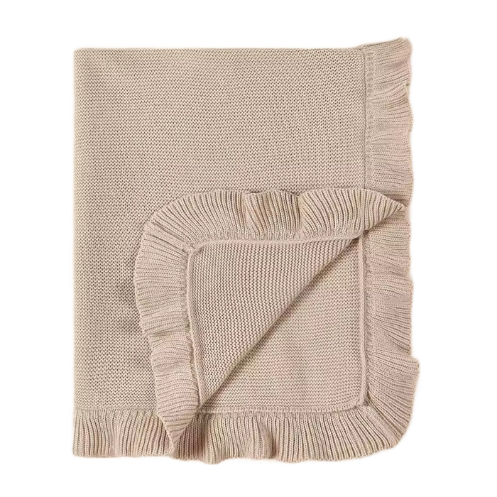 Nap Time Cotton Blanket RUFFLE Edge - Baby Quilt Blanket - Premium Baby Blanket from Zsa Zsa & LoLLi Monogram Blanks - Just $39.95! Shop now at Pat's Monograms