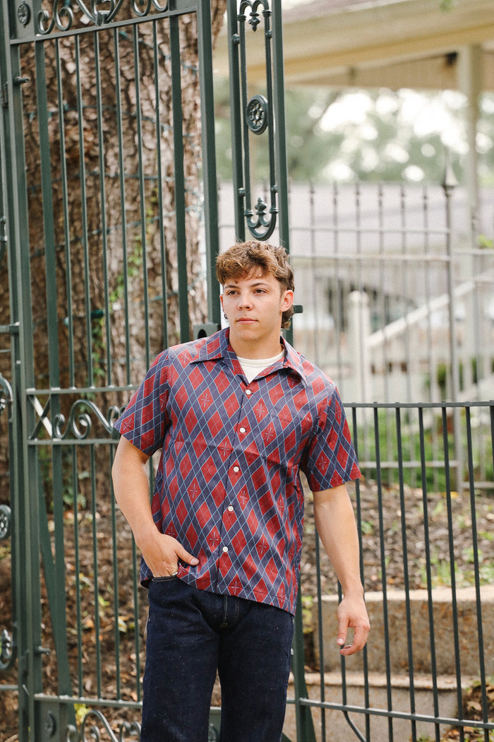 "NARAHIRA" Snake Pattern Shirt - Red (HSA25-01)