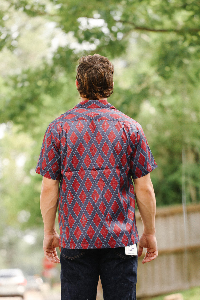 "NARAHIRA" Snake Pattern Shirt - Red (HSA25-01)