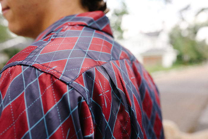 "NARAHIRA" Snake Pattern Shirt - Red (HSA25-01)