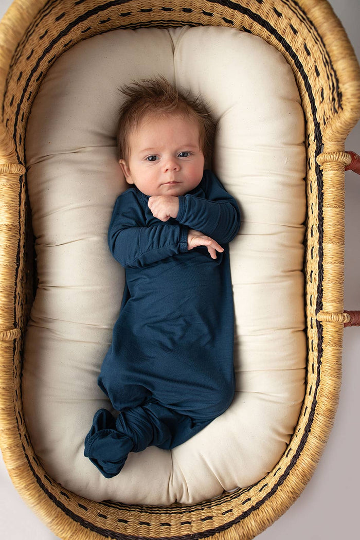 Navy Blue Knotted Gown - Premium  from Three Little Tots - Just $26.95! Shop now at Pat's Monograms