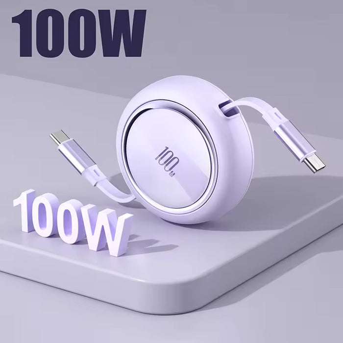 NexTECH® | 100W Fast Charging Retractable Data Cable - NexTECH