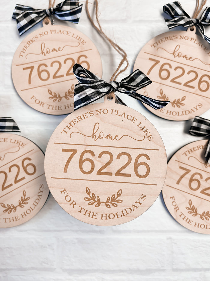No Place Like Home Zip Code Ornament