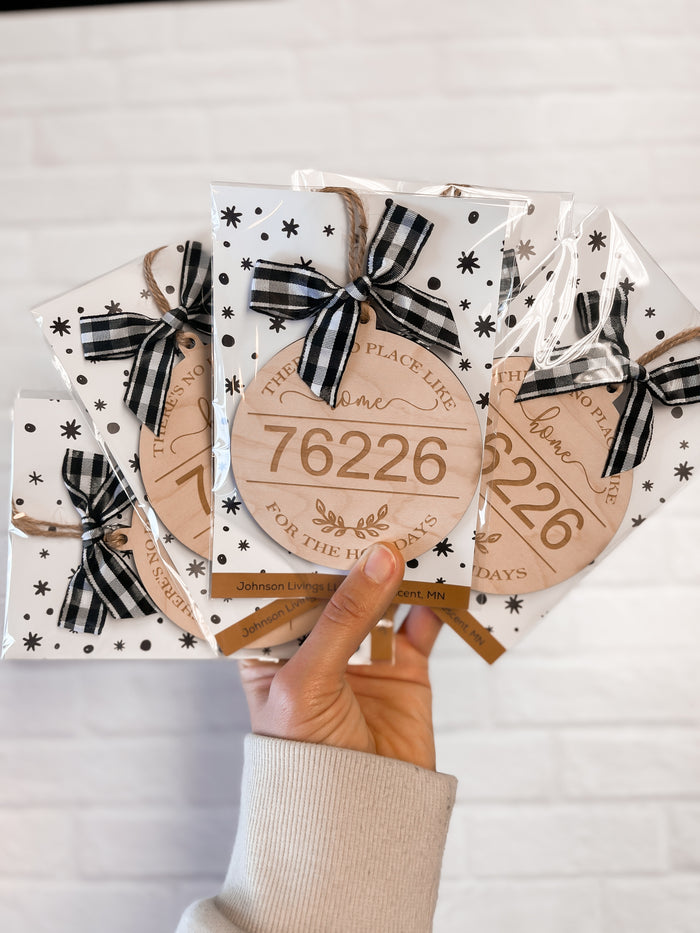 No Place Like Home Zip Code Ornament