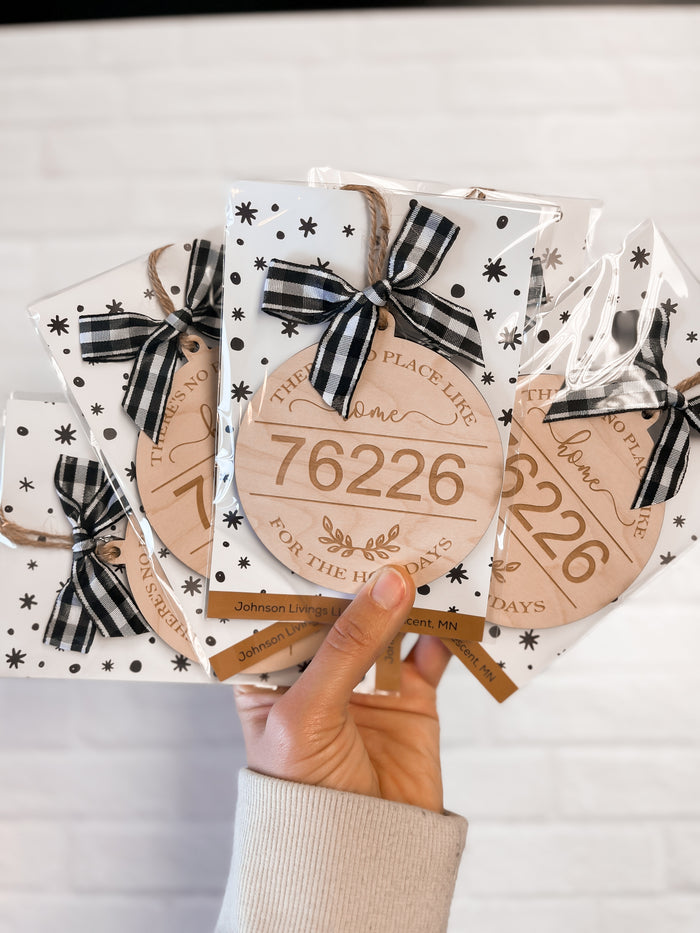 No Place Like Home Zip Code Ornament