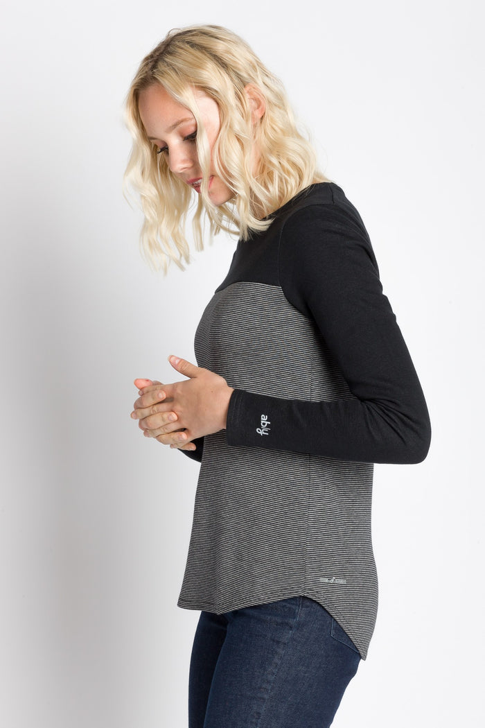 Ode | Women's Long Sleeve Plated Two Tone Top