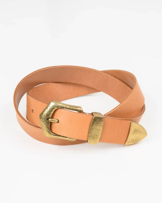 OGL Hand Hammered Ranger Belt - Natural