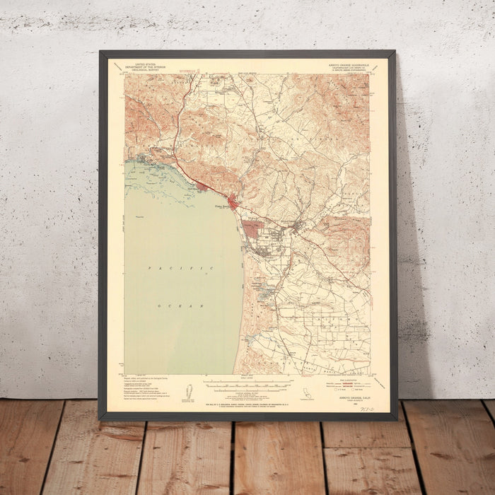 Old Map of Avila Beach, California by USGS, 1952 – Pismo Beach & Arroyo Grande