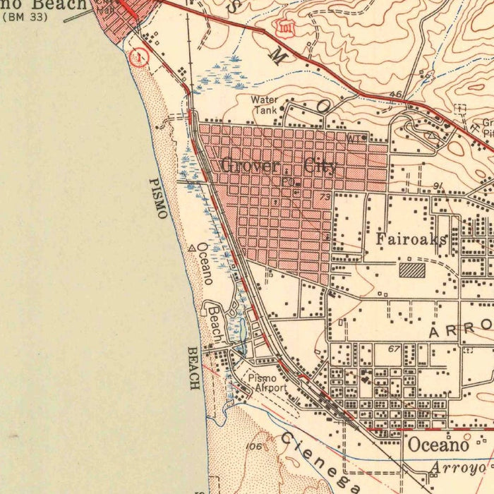 Old Map of Avila Beach, California by USGS, 1952 – Pismo Beach & Arroyo Grande