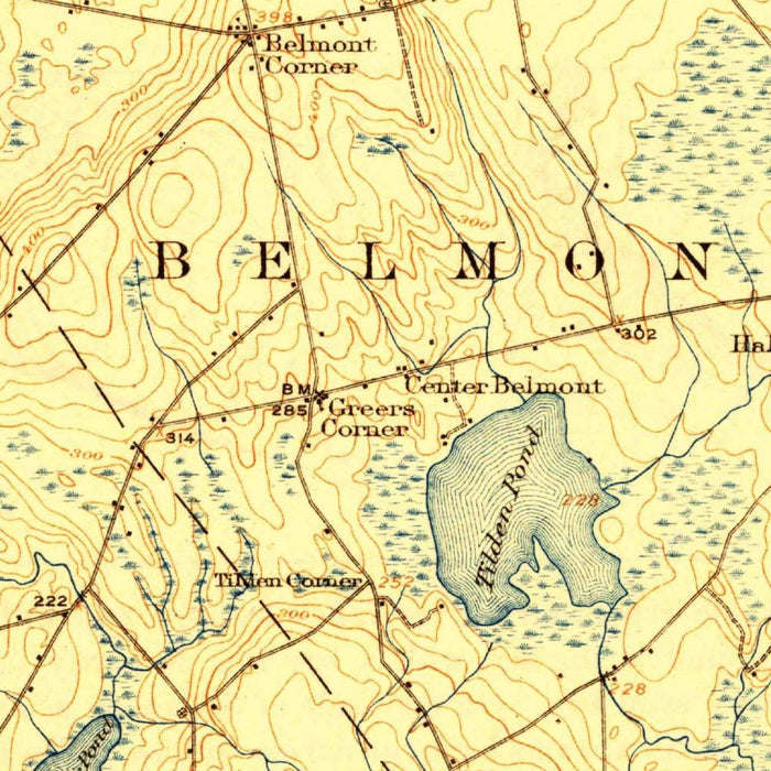 Old Map of Belfast, Maine by USGS, 1917 – Penobscot Bay, Searsport & Islesboro