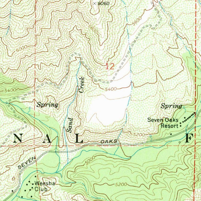 Old Map of Big Bear Lake, California by USGS, 1970 – San Bernardino National Forest & Bear Mountain