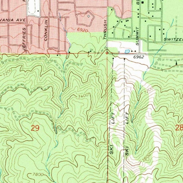 Old Map of Big Bear Lake, California by USGS, 1970 – San Bernardino National Forest & Bear Mountain