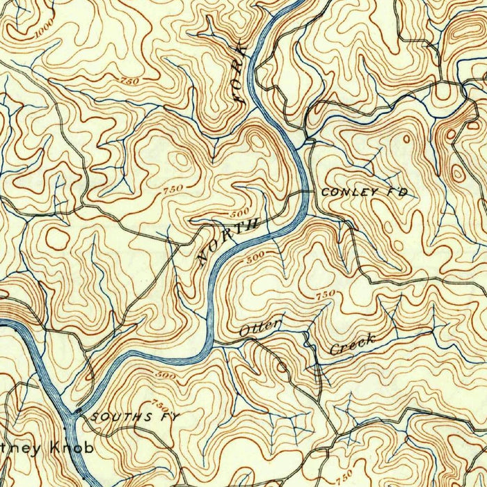 Old Map of Calico Rock, Arkansas by USGS, 1894 – White River & Ozark Mountains