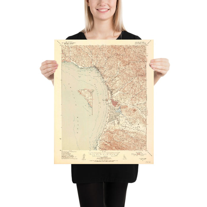 Old Map of Cayucos, California by USGS, 1951 – Morro Bay & Morro Rock
