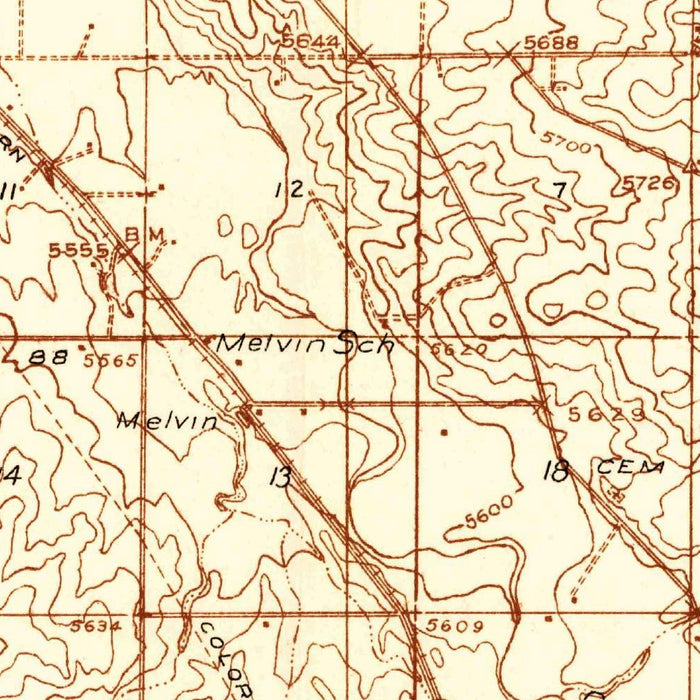 Old Map of Denver, Colorado by USGS, 1935 – Aurora, South Platte River & Cherry Creek