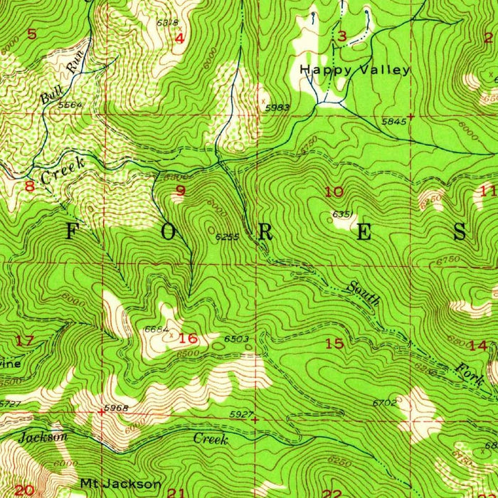 Old Map of Graeagle, California by USGS, 1956 – Blairsden, Feather River & Sierra Nevada