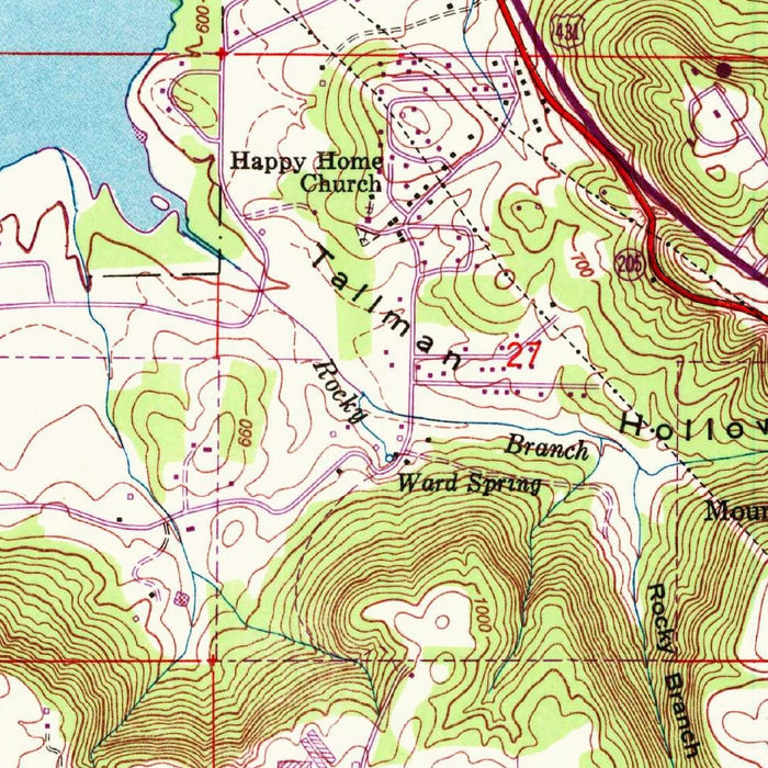 Old Map of Guntersville, Alabama by USGS, 1948 – Guntersville Lake & Tennessee River