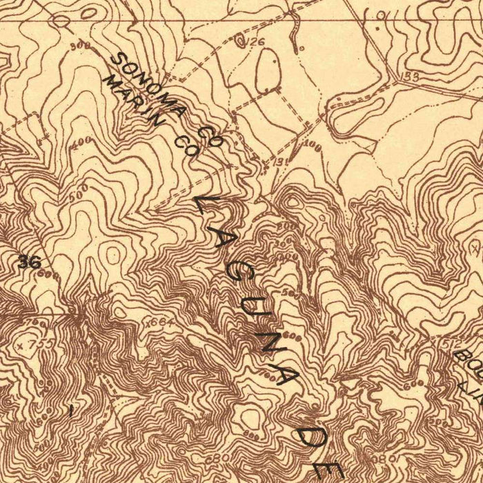 Old Map of Inverness, California by USGS, 1916 – Point Reyes National Seashore, Point Reyes Station & Tomales Bay