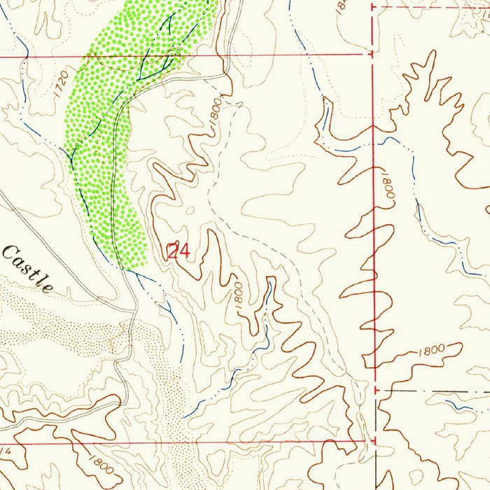 Old Map of Lake Pleasant, Arizona by USGS, 1964 – Governors Peak, Castle Creek & Agua Fria River