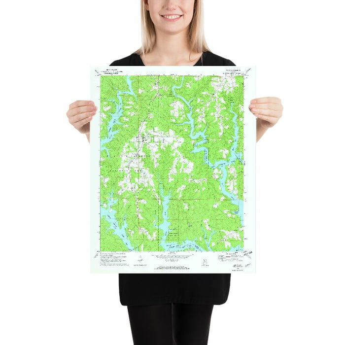 Old Map of Lewis Smith Lake, Alabama by USGS, 1969 – Arley & Appalachian Foothills