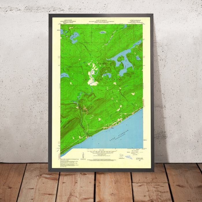 Old Map of Lutsen, Minnesota by USGS, 1959 – Lake Superior, Lutsen Mountains & Cascade River