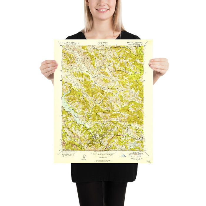Old Map of Orinda, California by USGS, 1947 – Lafayette, Walnut Creek & San Pablo Reservoir