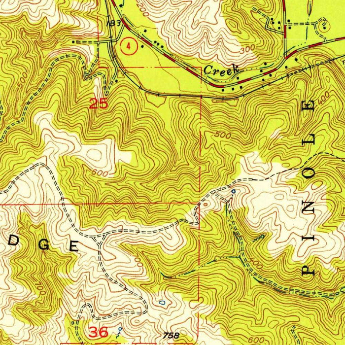 Old Map of Orinda, California by USGS, 1947 – Lafayette, Walnut Creek & San Pablo Reservoir