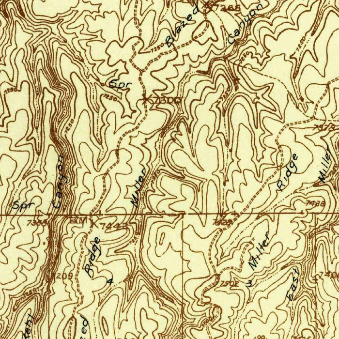 Old Map of Pine, Arizona by USGS, 1934 – Strawberry, Mogollon Rim & Summit Lake