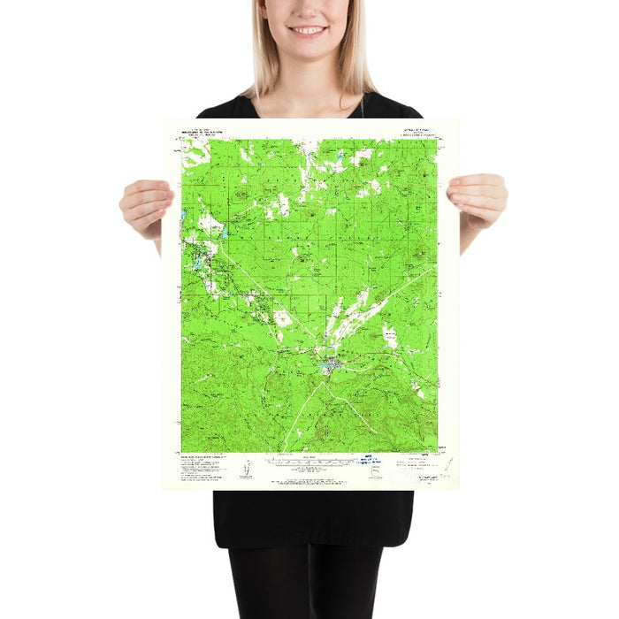 Old Map of Pinetop-Lakeside, Arizona by USGS, 1961 – Show Low, Sitgreaves National Forest & Rainbow Lake