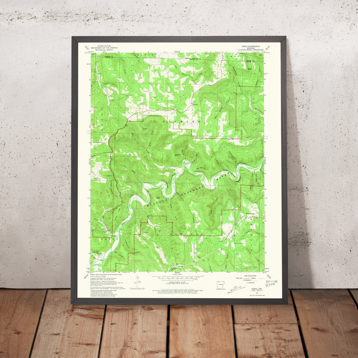 Old Map of Ponca, Arkansas by USGS, 1967 – Buffalo River & Ozark National Forest