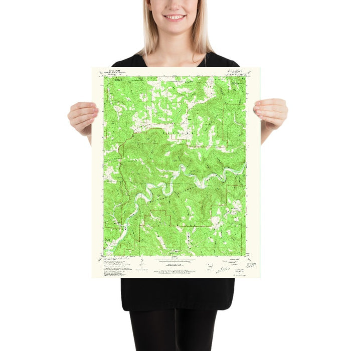 Old Map of Ponca, Arkansas by USGS, 1967 – Buffalo River & Ozark National Forest