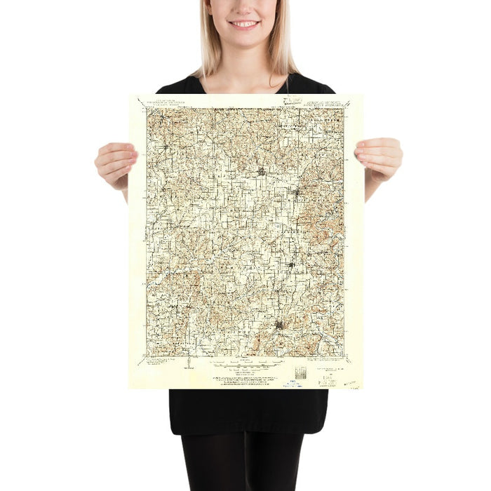 Old Map of Rogers, Arkansas by USGS, 1899 – Fayetteville, Springdale & Bentonville