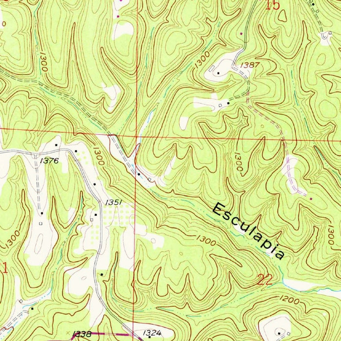 Old Map of Rogers, Arkansas by USGS, 1958 – Springdale, Beaver Lake & White River